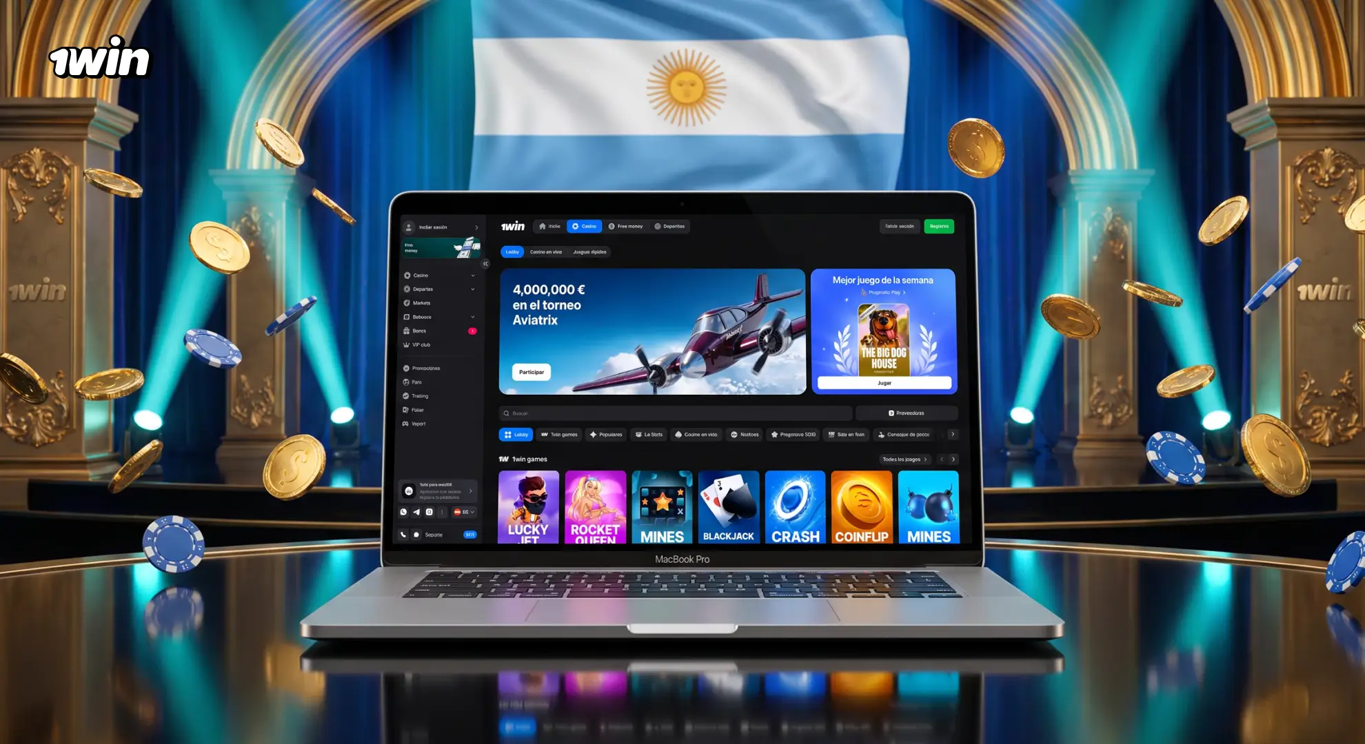 Catálogo de casino de 1win Argentina