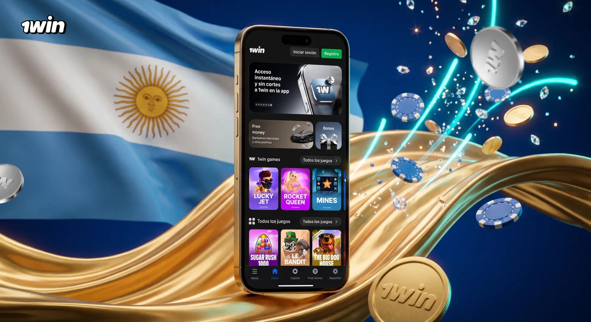 Bono de bienvenida 1win Argentina
